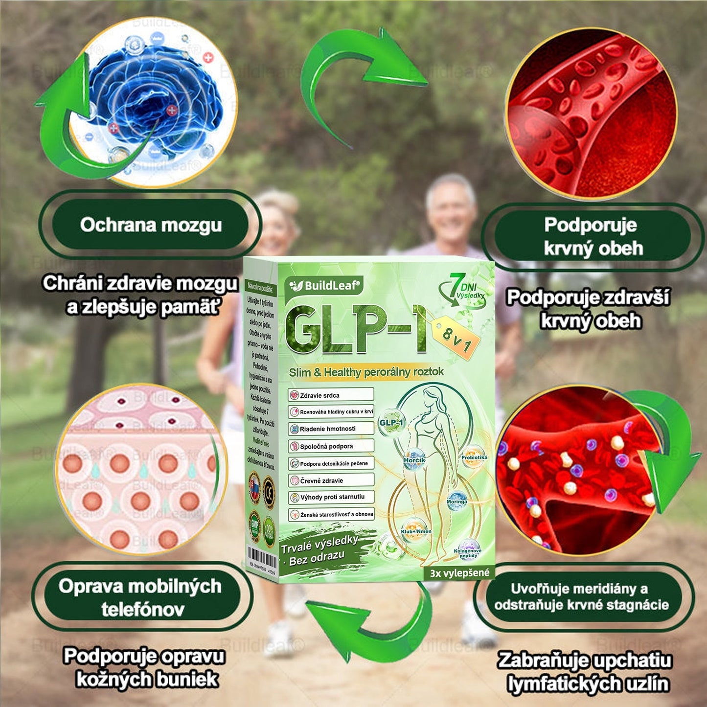 🌿BuildLeaf® GLP-1 8-v-1 Fit & Vital Perorálny Roztok (Len raz denne, viditeľné zmeny už za 7 dní) Pre obezitu, kardiovaskulárne ochorenia, cukrovku, spánkové apnoe, zdravie čriev, problémy s kĺbmi a ďalšie