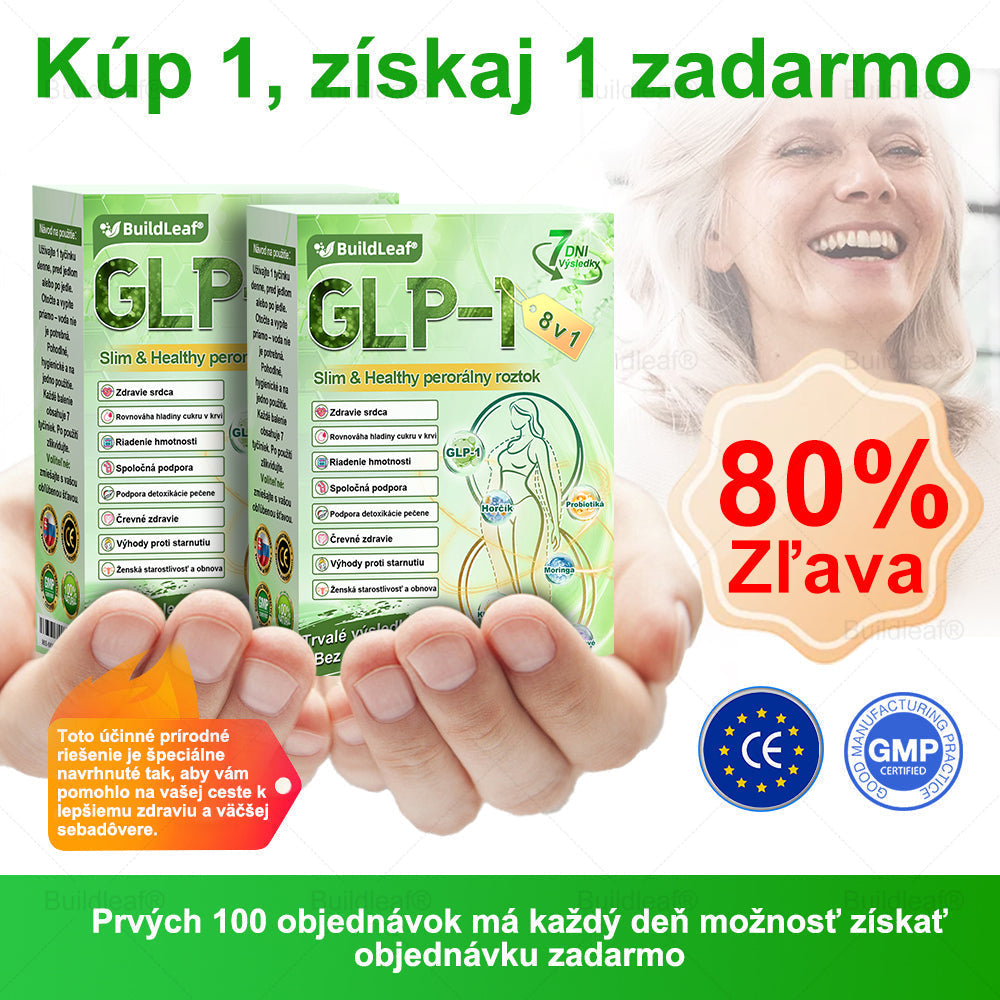 🌿BuildLeaf® GLP-1 8-v-1 Fit & Vital Perorálny Roztok (Len raz denne, viditeľné zmeny už za 7 dní) Pre obezitu, kardiovaskulárne ochorenia, cukrovku, spánkové apnoe, zdravie čriev, problémy s kĺbmi a ďalšie